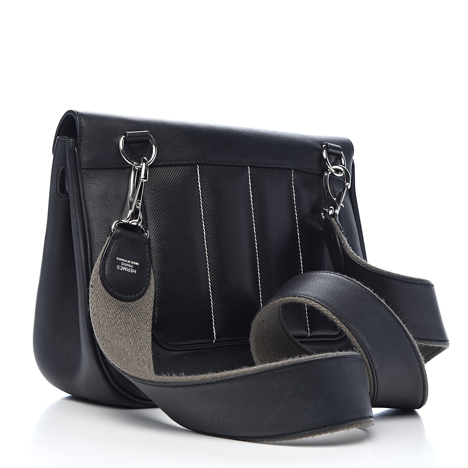 Hermes Veau Swift Perforated Sac Berline 28 Black 3 of 12