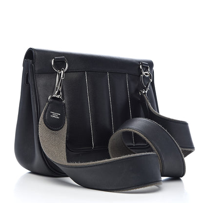Hermes Veau Swift Perforated Sac Berline 28 Black 3 of 12