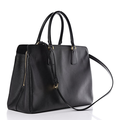Prada Saffiano Lux Large Top Handle Open Tote Black 3 of 11