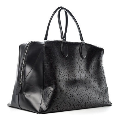 Alaia Calfskin Lux Laser Cut Weekender Black 3 of 10
