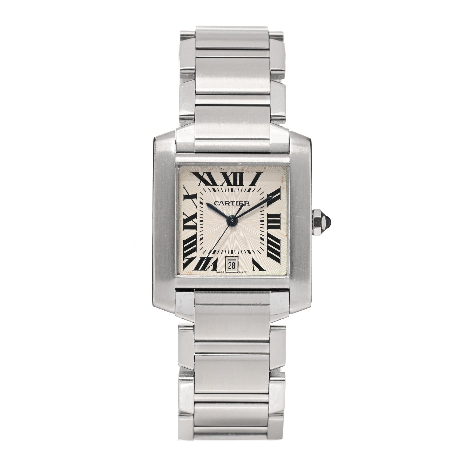 Cartier Stainless Steel 28mm Tank Francaise Automatic Watch 1 of 4