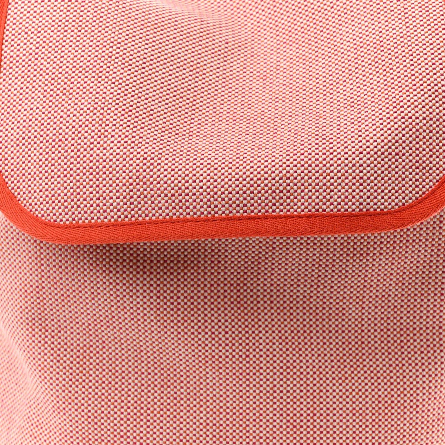 Hermes H Canvas Embroidered Les Cabanes Backpack Orange Feu 8 of 10