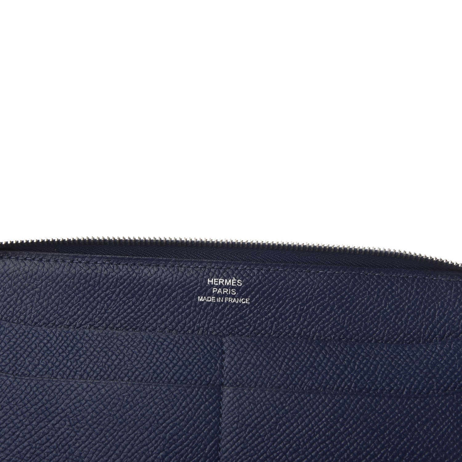 Hermes Epsom Printed Silk Eperon d'Or Bandana Soie-Cool Wallet Bleu Marine 7 of 9
