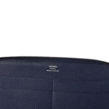 Hermes Epsom Printed Silk Eperon d'Or Bandana Soie-Cool Wallet Bleu Marine 7 of 9