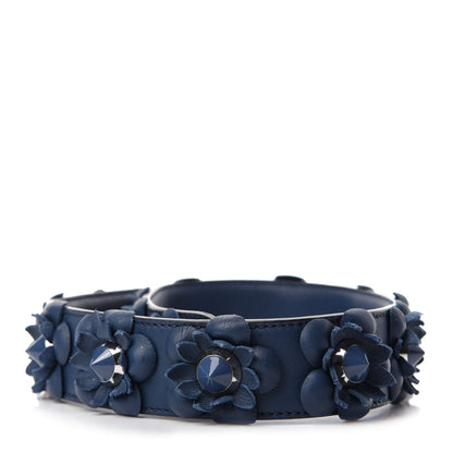 Fendi Vitello Dolce Flowerland Studded Strap You Blue 2 of 3