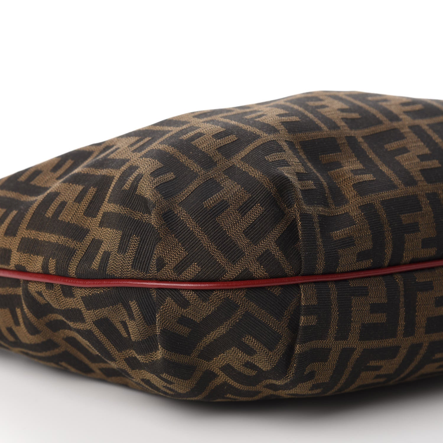 Fendi Zucca Cuoio Lucido Small Chef Hobo Tobacco Rosso Scuro 5 of 9