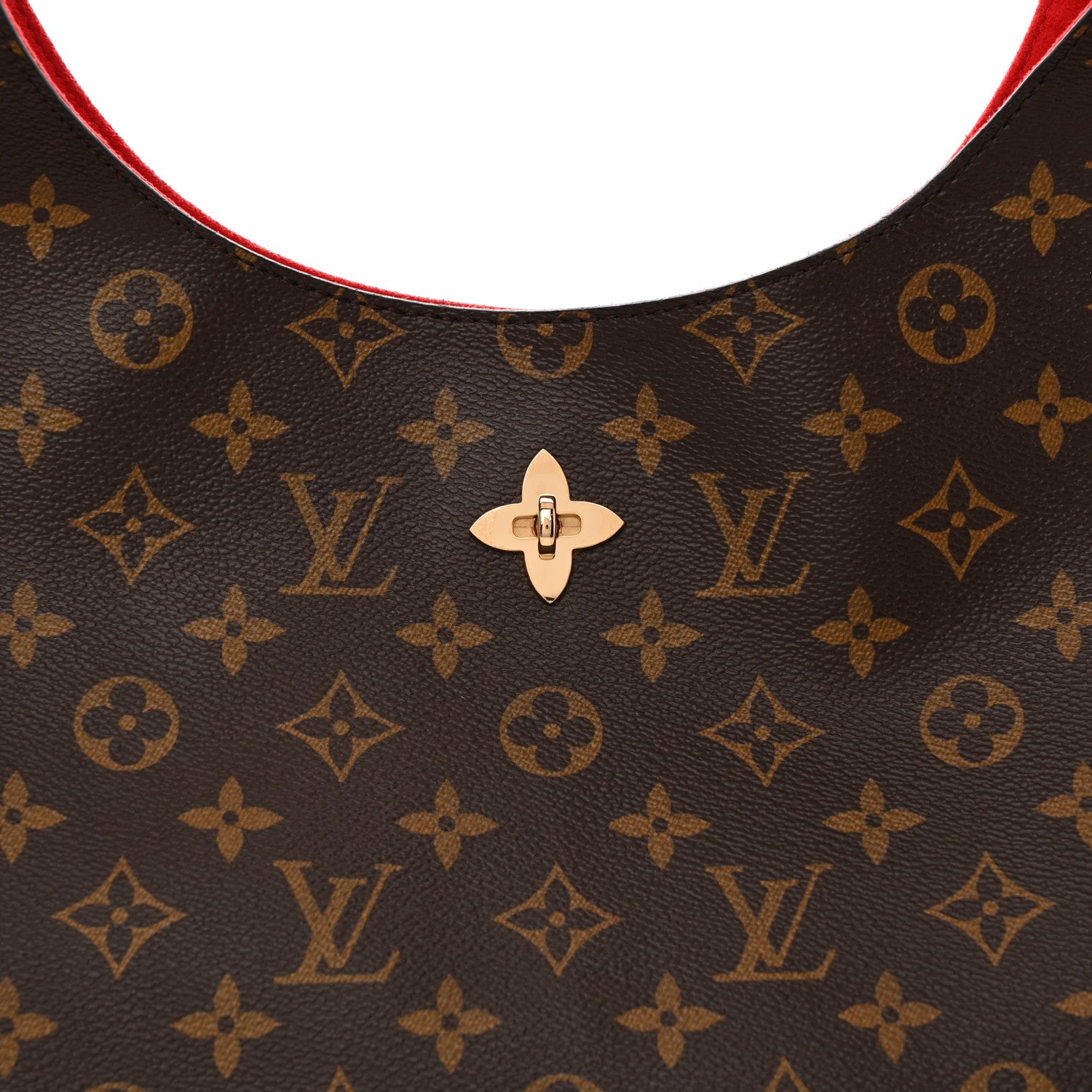 Louis Vuitton Monogram Flower Hobo Coquelicot 7 of 9