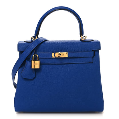 Hermes Togo Kelly Retourne 25 Bleu Royal 1 of 13