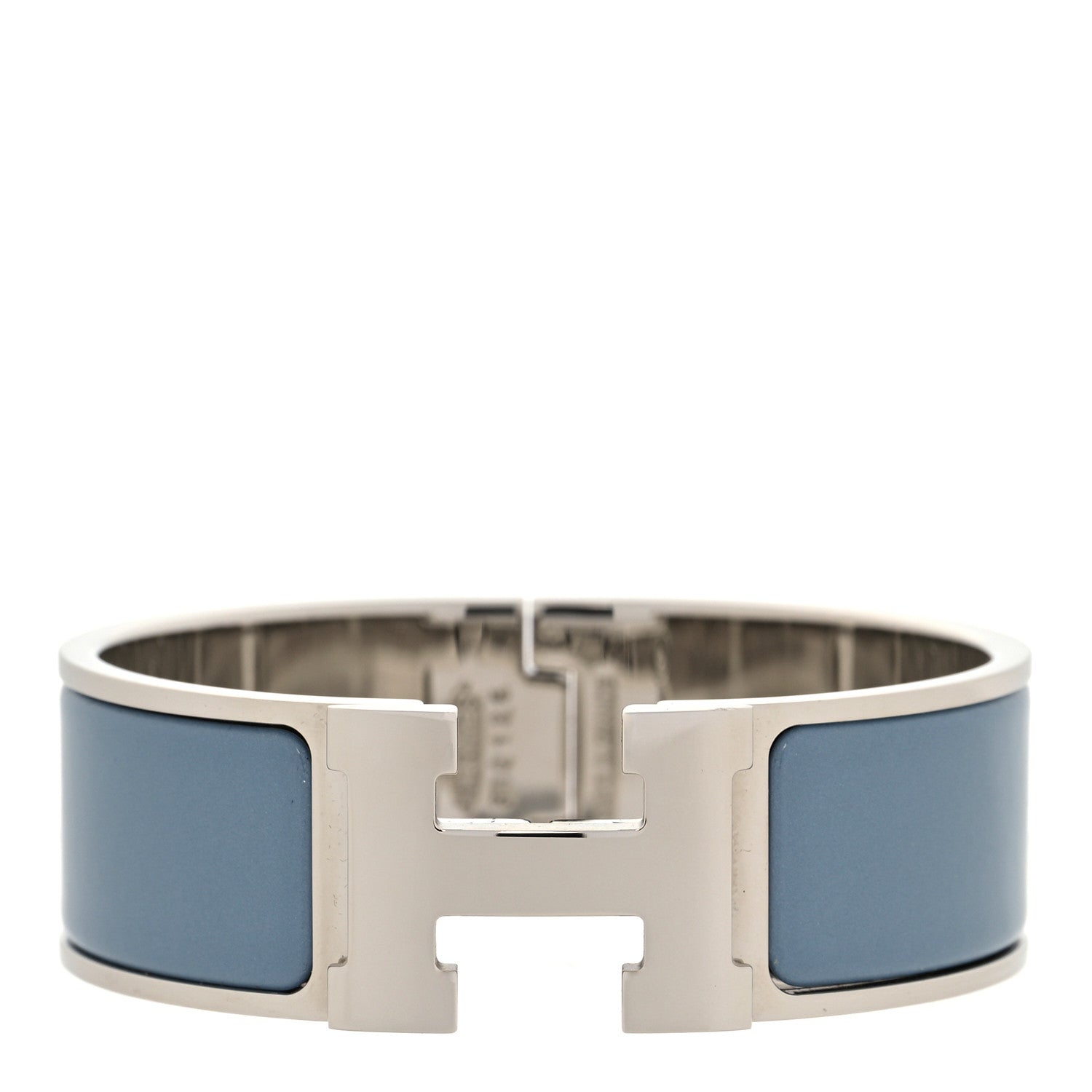 Hermes Enamel Wide Clic Clac H Bracelet PM Bleu Orage 1 of 6