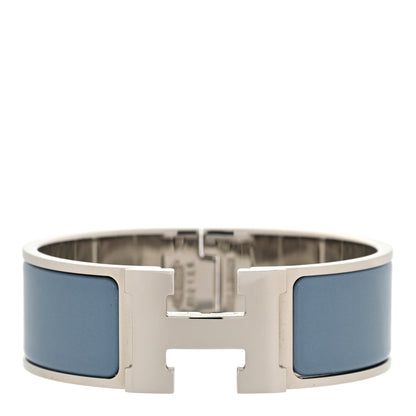 Hermes Enamel Wide Clic Clac H Bracelet PM Bleu Orage 1 of 6