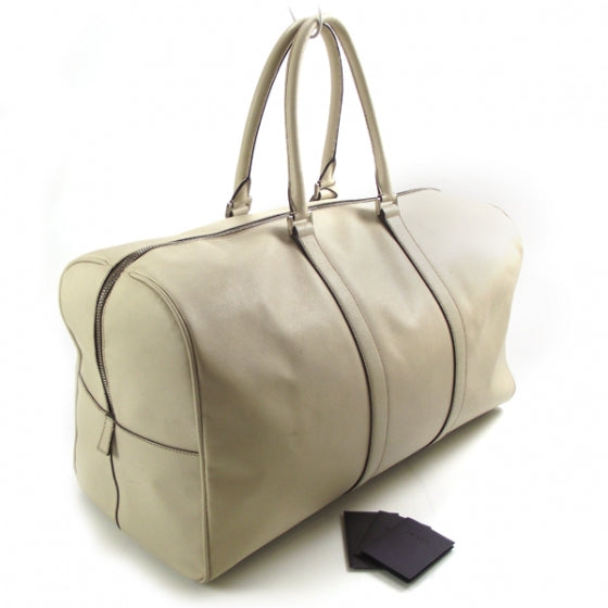 Prada Saffiano Viaggio Travel Bag Ivory 3 of 11