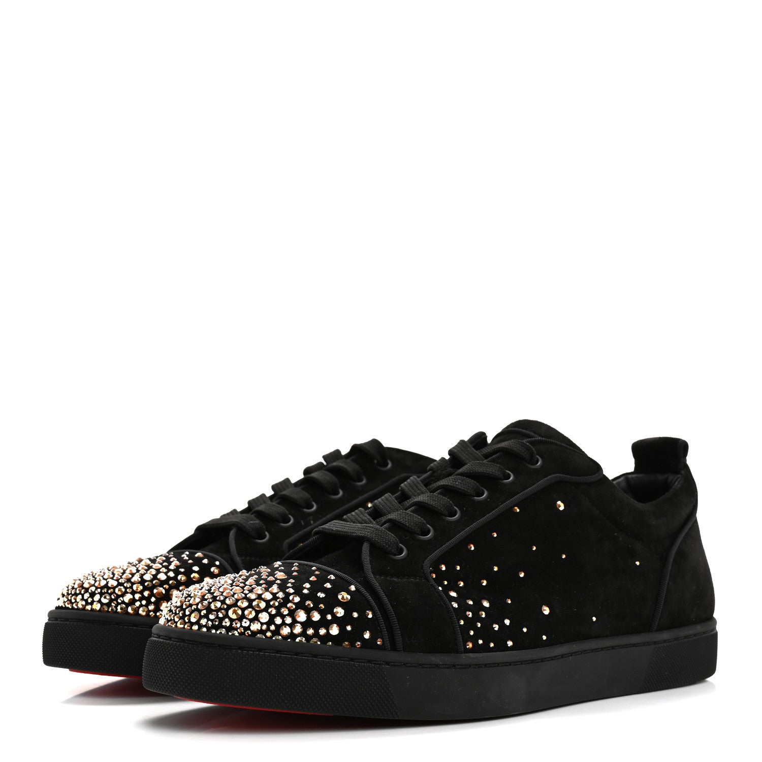 Christian Louboutin Veau Velours Crystal Mens Degralouis Low Top Sneaker 43 Black 4 of 13