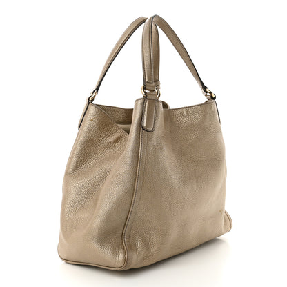 Gucci Metallic Pebbled Calfskin Medium Soho Shoulder Bag Gold 3 of 11