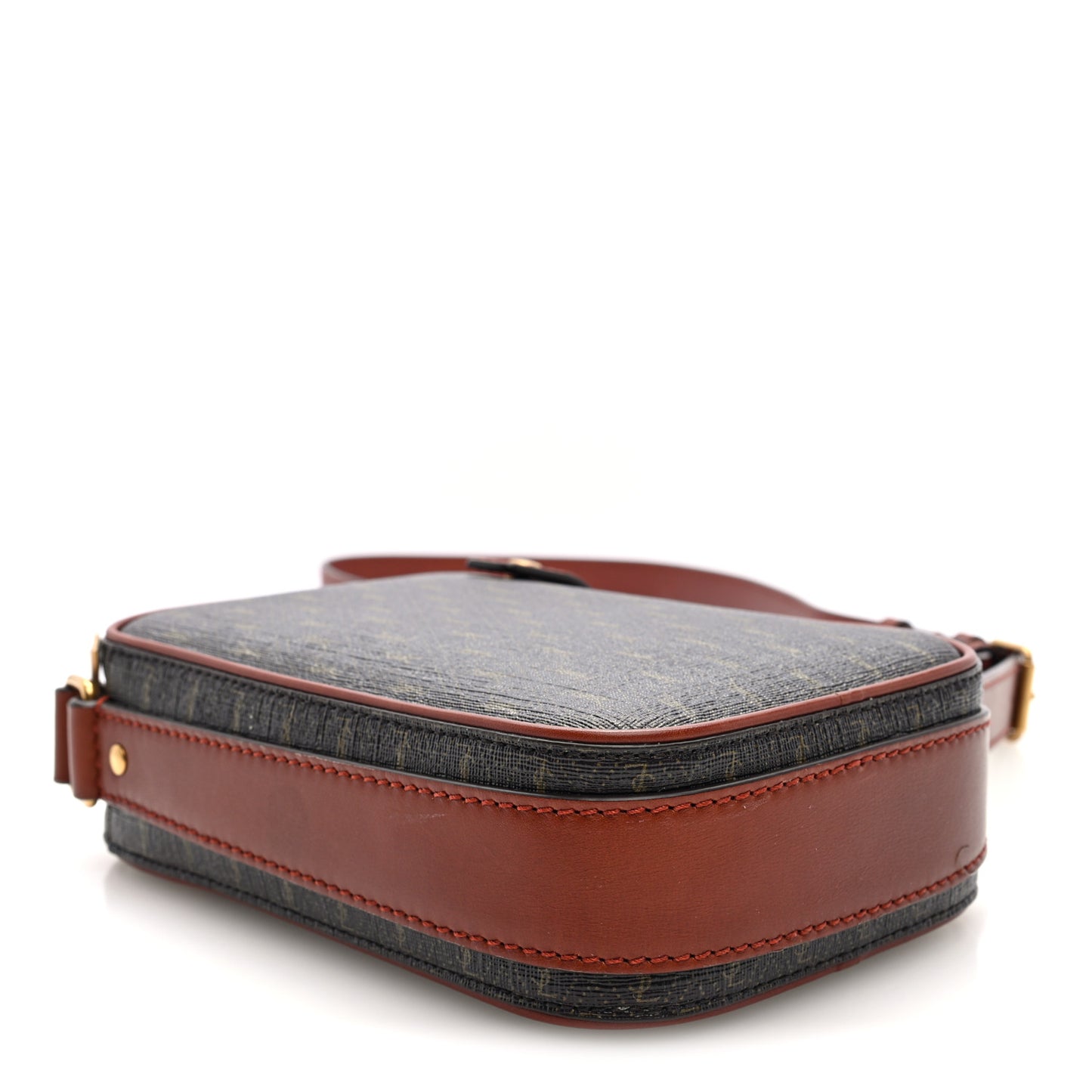 Canvas Smooth Calfskin Le Monogramme Crossbody Pouch Chestnut