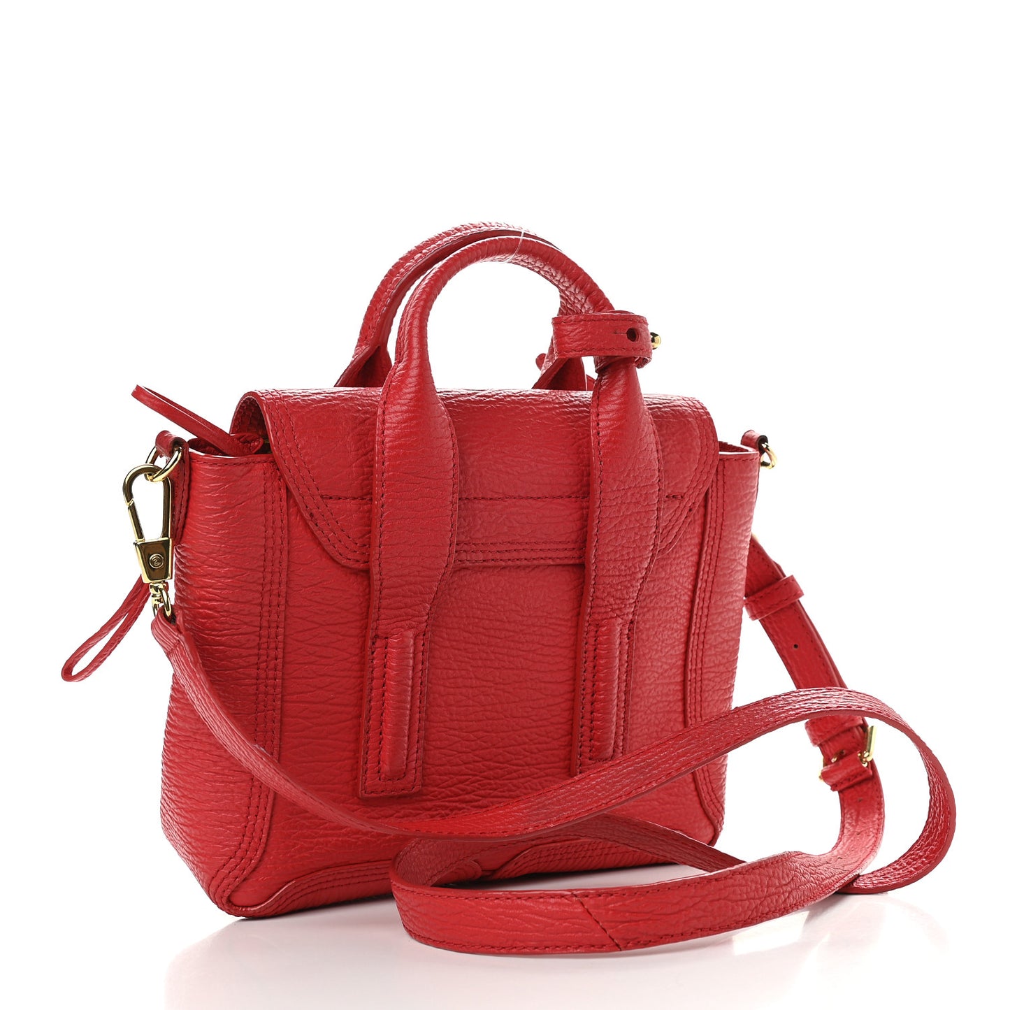 Textured Calfskin Mini Pashli Satchel Red