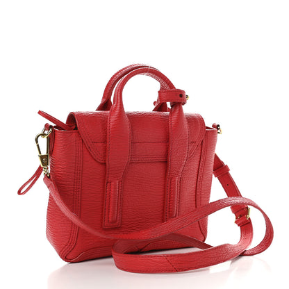 3.1 Phillip Lim Textured Calfskin Mini Pashli Satchel Red 3 of 11