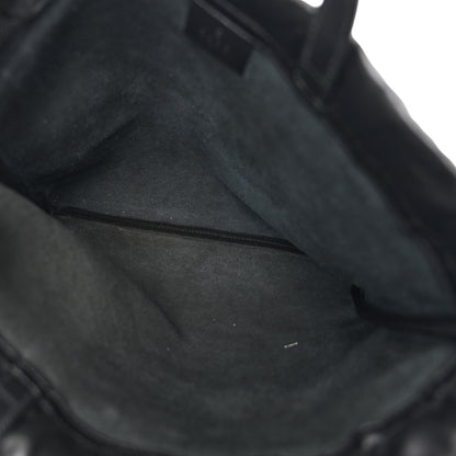 Gucci Calfskin Logo Drawstring Backpack Black 6 of 11