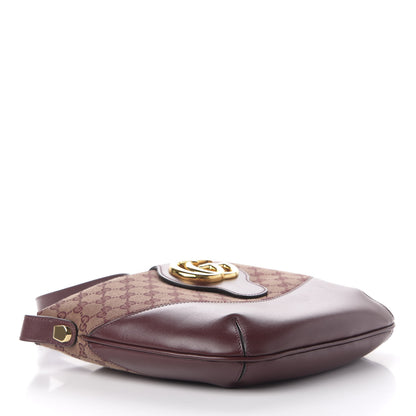 Gucci GG Monogram Calfskin Medium Arli Shoulder Bag Sahara Rubino Chardonnay 4 of 12