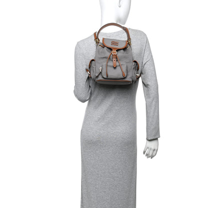 Miu Miu Canapa Soft Calfskin Mini Backpack Aluminum Brandy 2 of 10