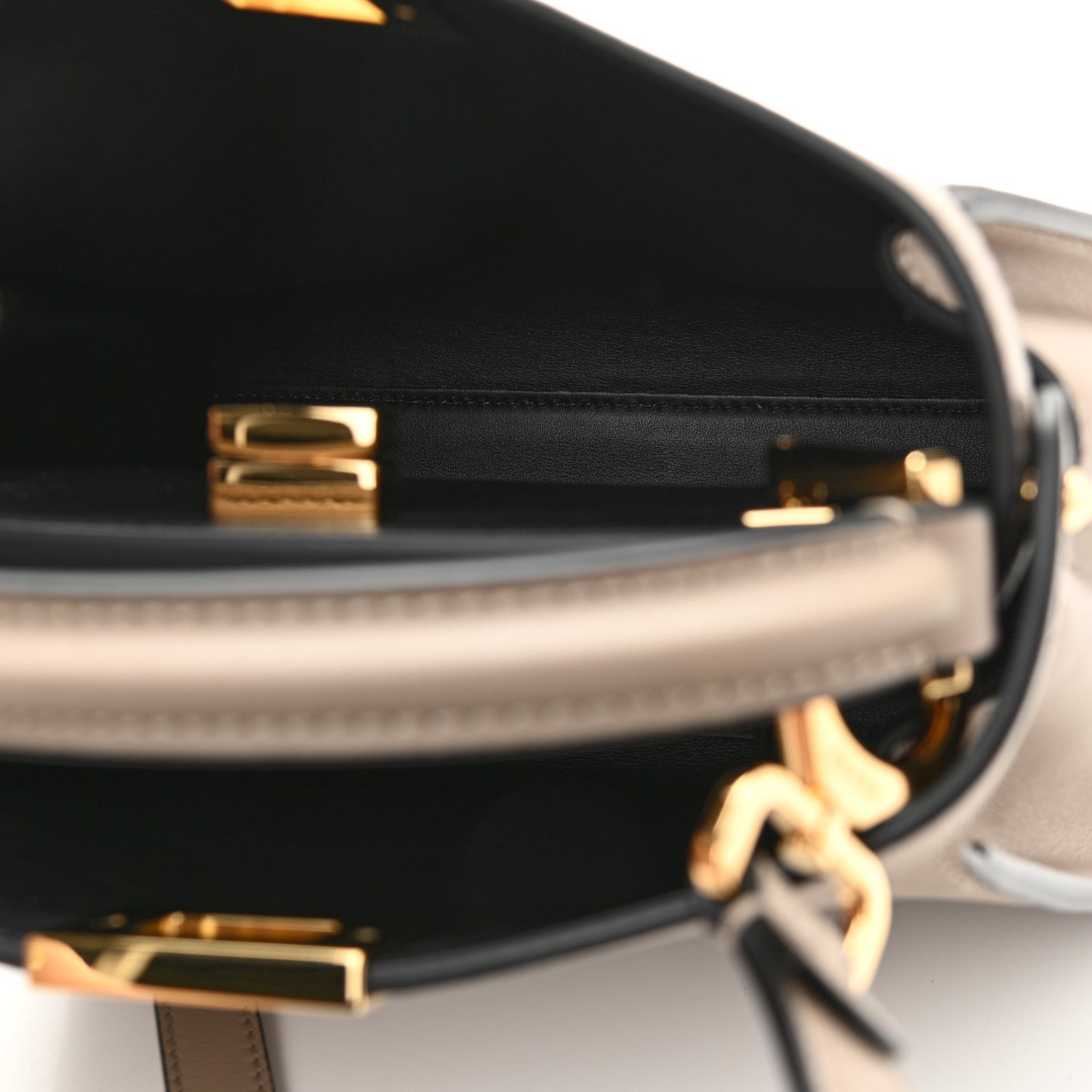 Vitello Tahiti Burro Medium Peekaboo Iconic Essentially Satchel Tortora Black