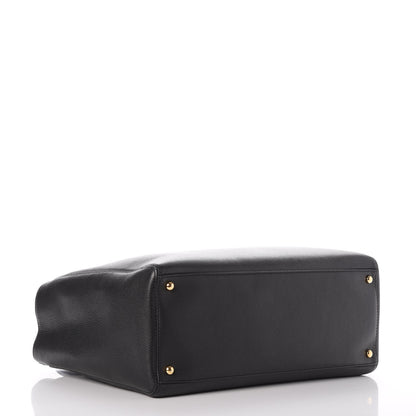 Chanel Calfskin Cerf Executive Shopper Tote Black 5 of 11