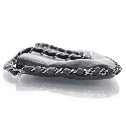 Chanel Leather Chain Pochette Black 4 of 9