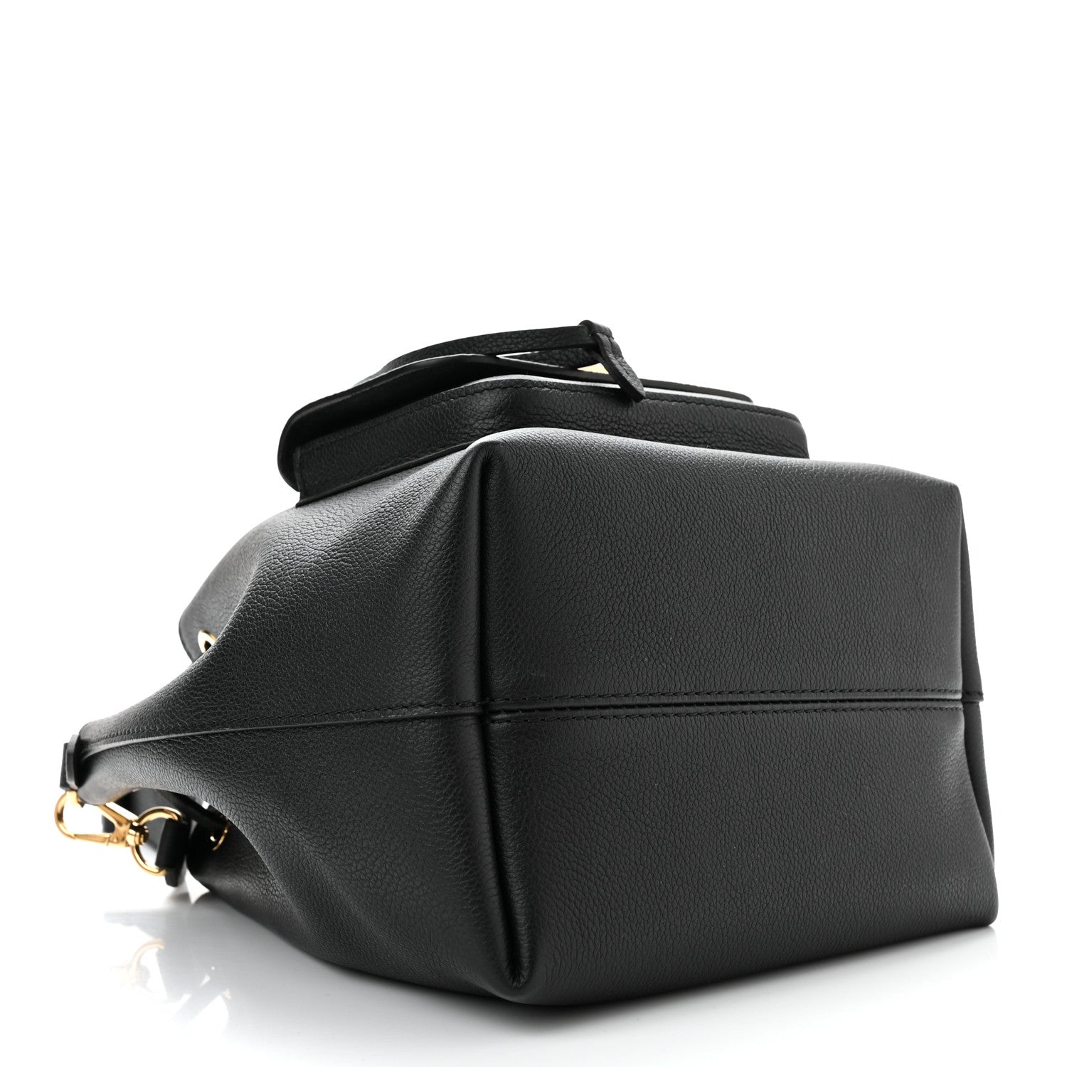 Louis Vuitton Calfskin Lockme Bucket MM Black 4 of 9