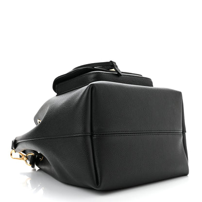 Louis Vuitton Calfskin Lockme Bucket MM Black 4 of 9