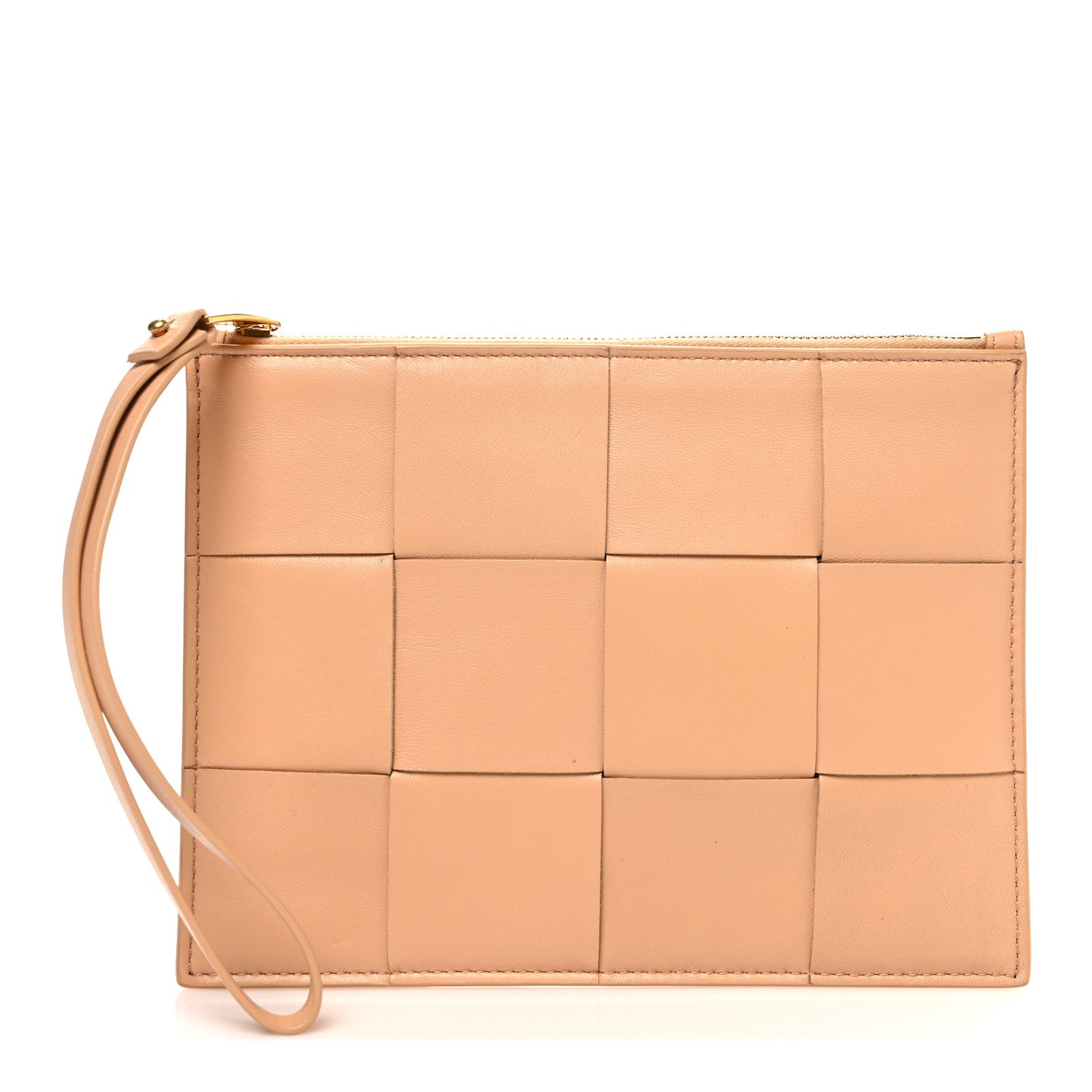 Nappa Maxi Intrecciato Medium Bill Pouch Almond