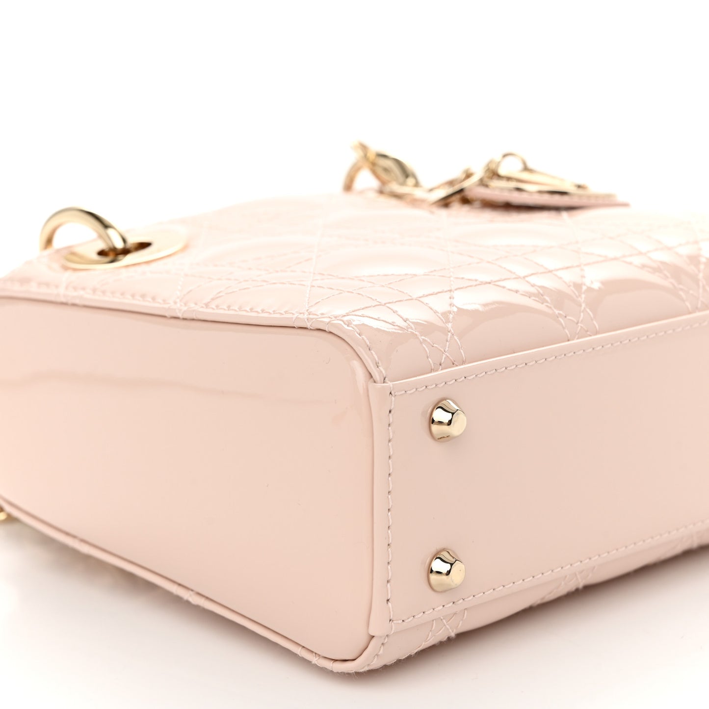 Patent Cannage Mini Lady Dior Light Pink