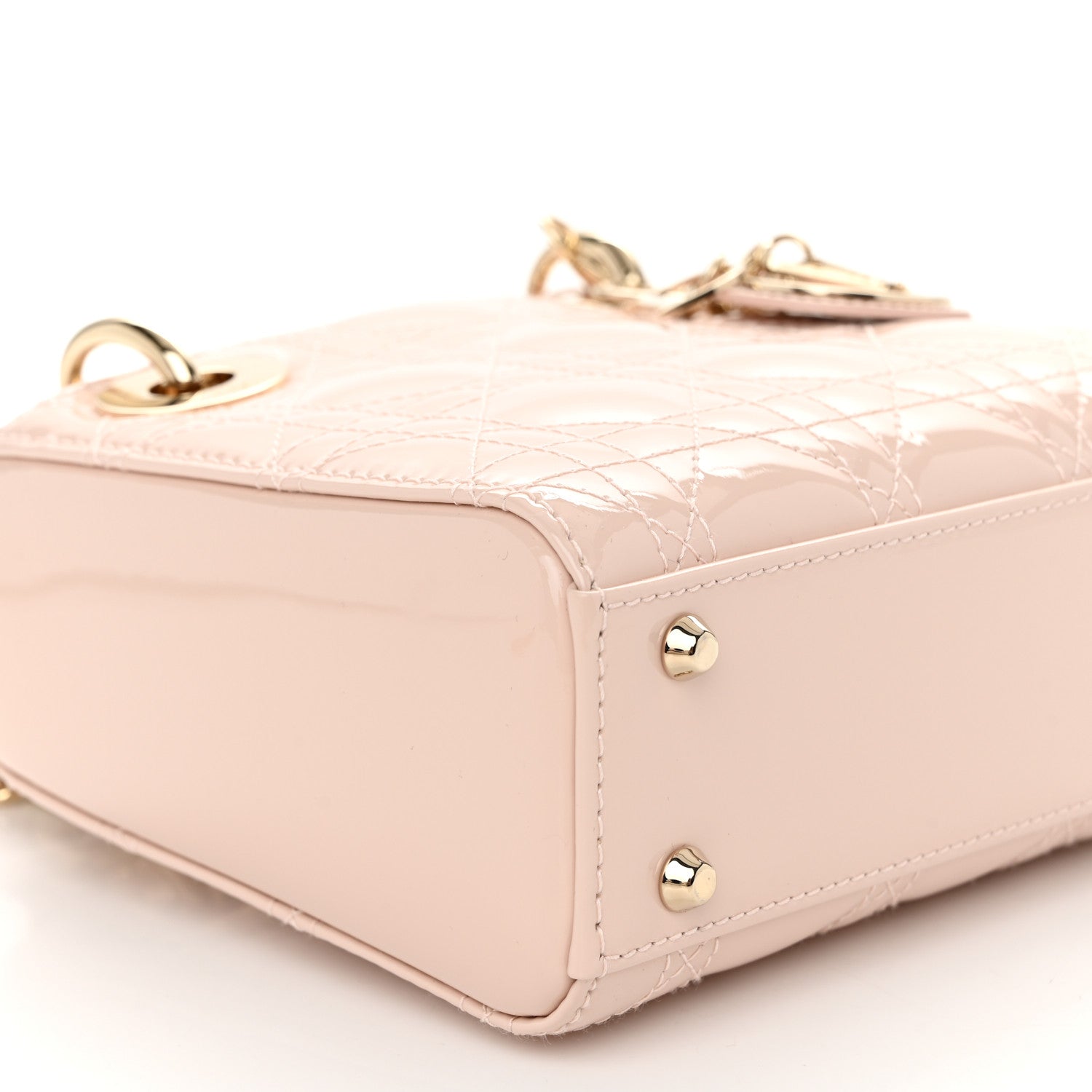 Christian Dior Patent Cannage Mini Lady Dior Light Pink 8 of 9