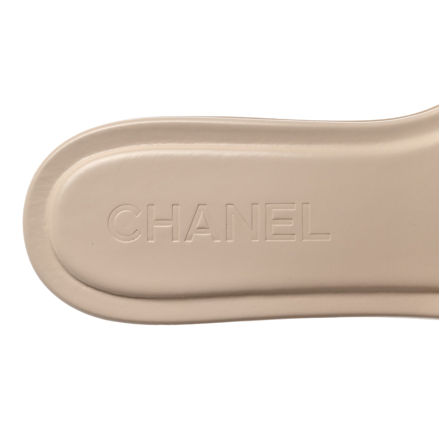 Calfskin Patent Calfskin Logo Mules 37 Beige