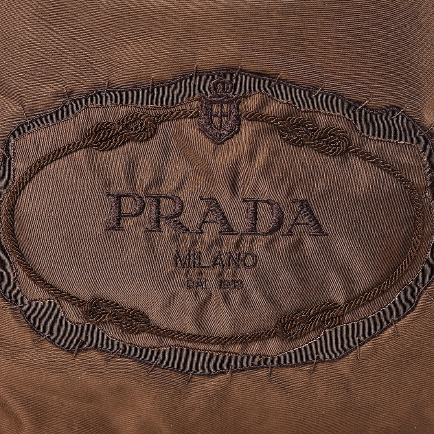 Prada Tessuto Nylon Jacquard Logo Hobo Bruciato 9 of 14