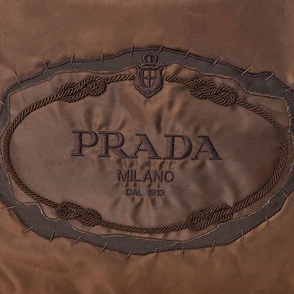 Prada Tessuto Nylon Jacquard Logo Hobo Bruciato 9 of 14