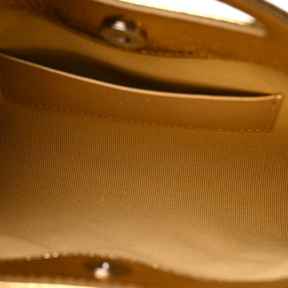 Chanel Metallic Crumpled Calfskin Quilted Nano 31 Shopping Bag Gold 5 of 11