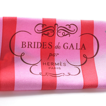 Hermes Silk Brides de Gala Bayaderes Twilly Rose Bonbon Rouge Vert Jade 4 of 4