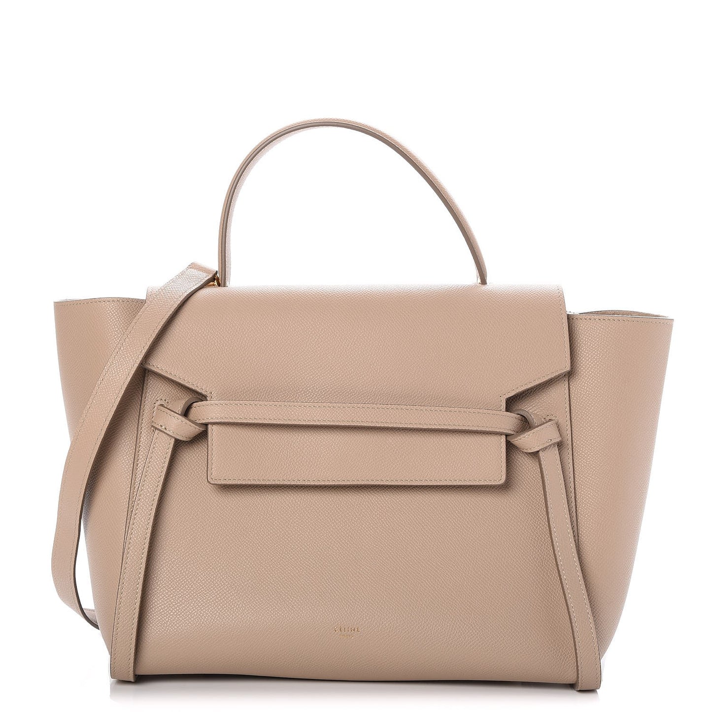 Grained Calfskin Mini Belt Bag Light Taupe