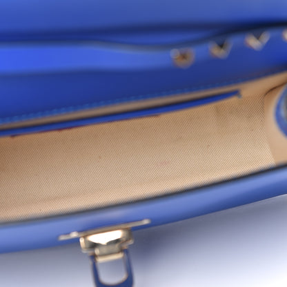 Valentino Garavani Vitello Medium Rockstud Flip Lock Crossbody Bag Acid Blue 12 of 13