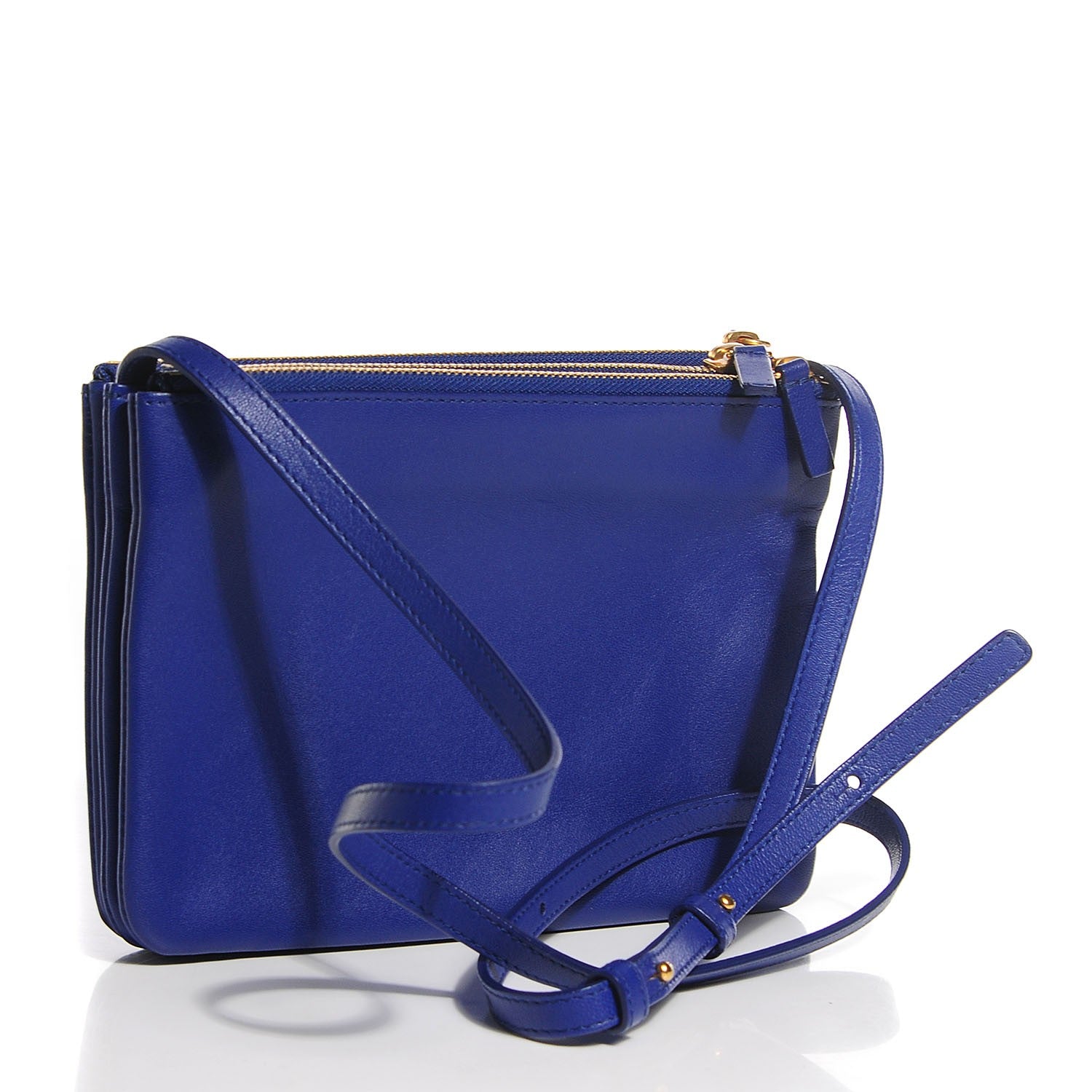 Celine Lambskin Small Trio Crossbody Bag Indigo 3 of 7