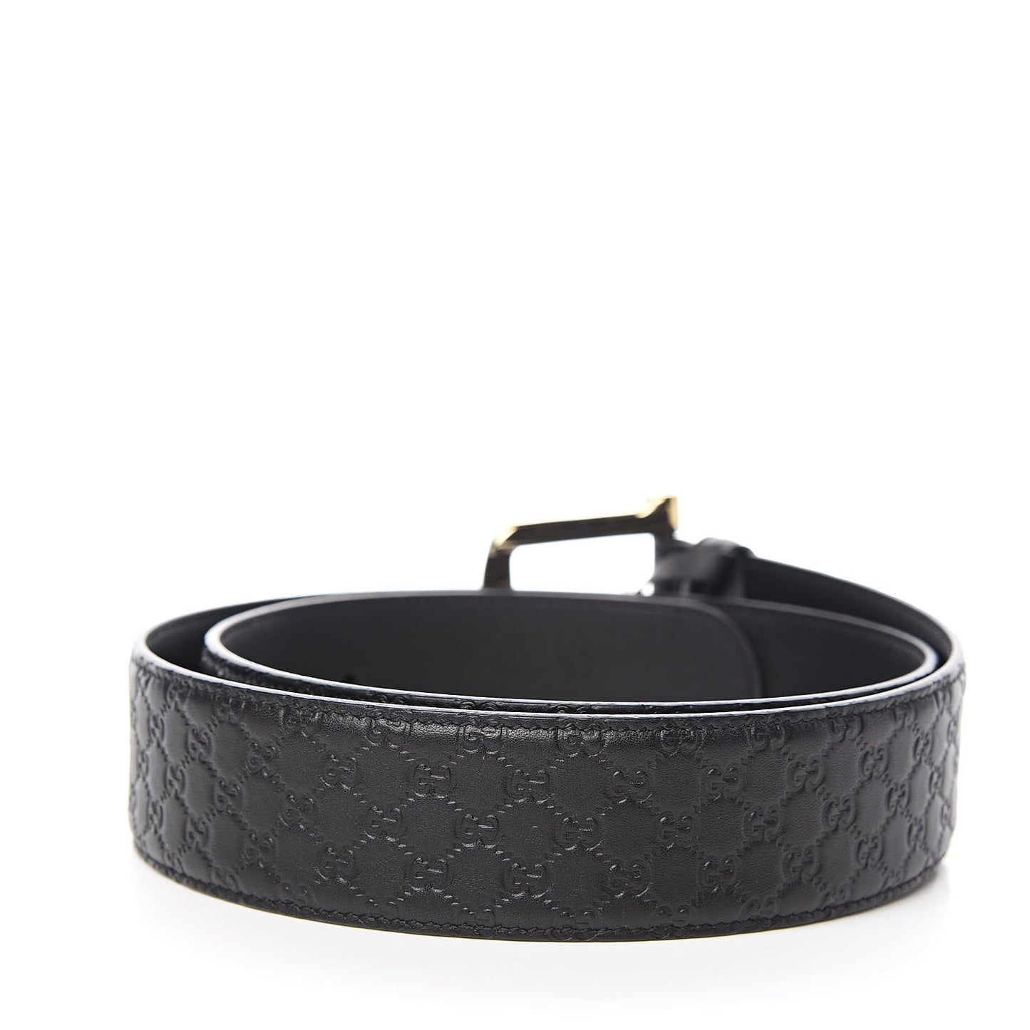 Soft Microguccissima Margaux Calfskin Belt 90 36 Black