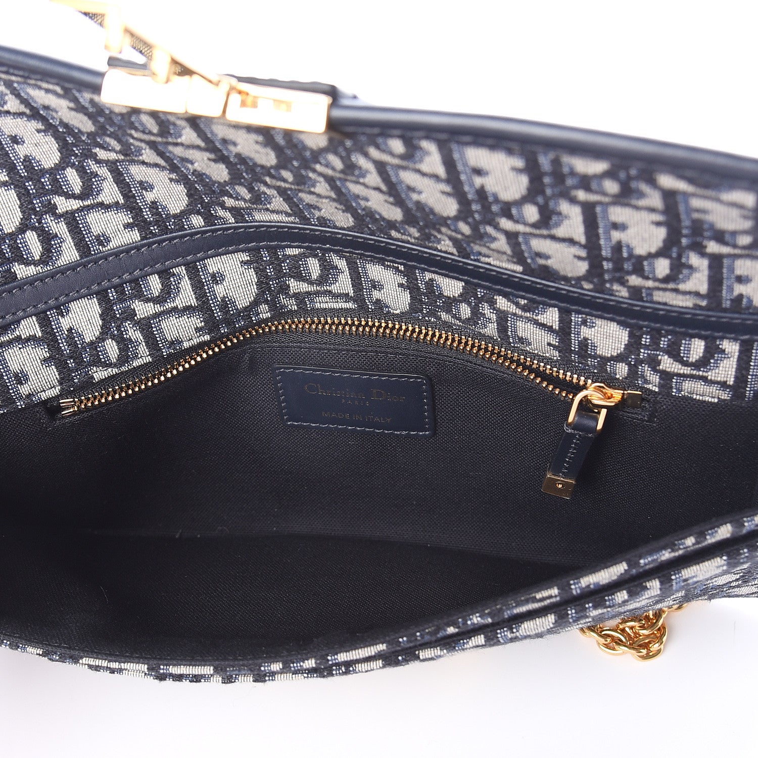 Christian Dior Oblique 30 Montaigne Chain Pouch Blue 4 of 8