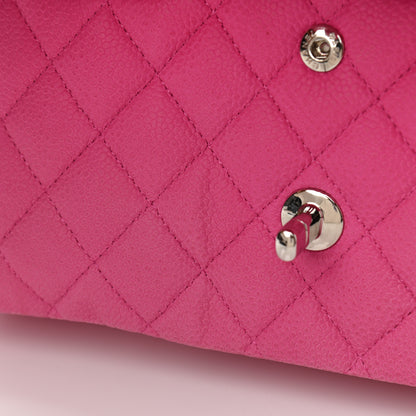 Chanel Iridescent Caviar Quilted Medium Double Flap Pink 12 of 14