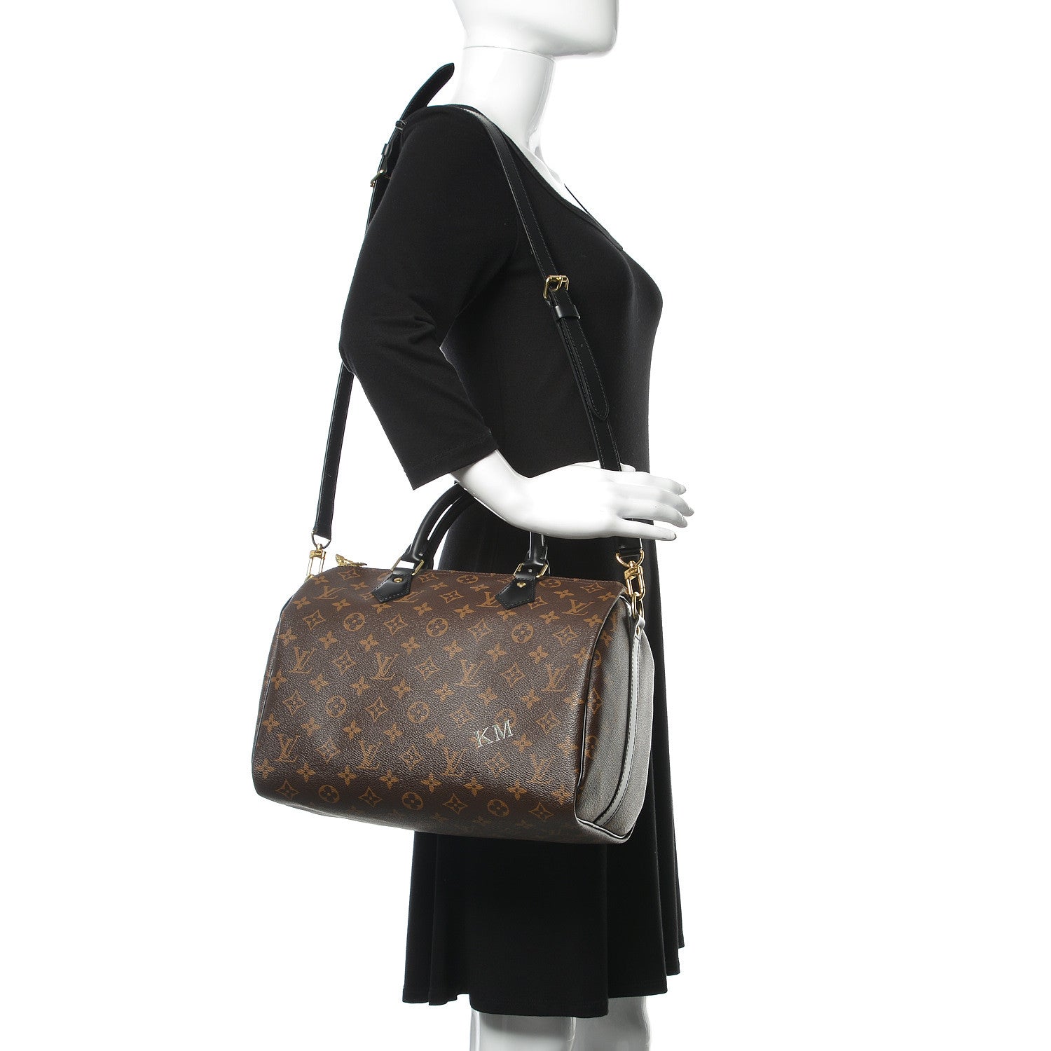 Louis Vuitton Monogram My World Tour Speedy Bandouliere 30 Black 2 of 9