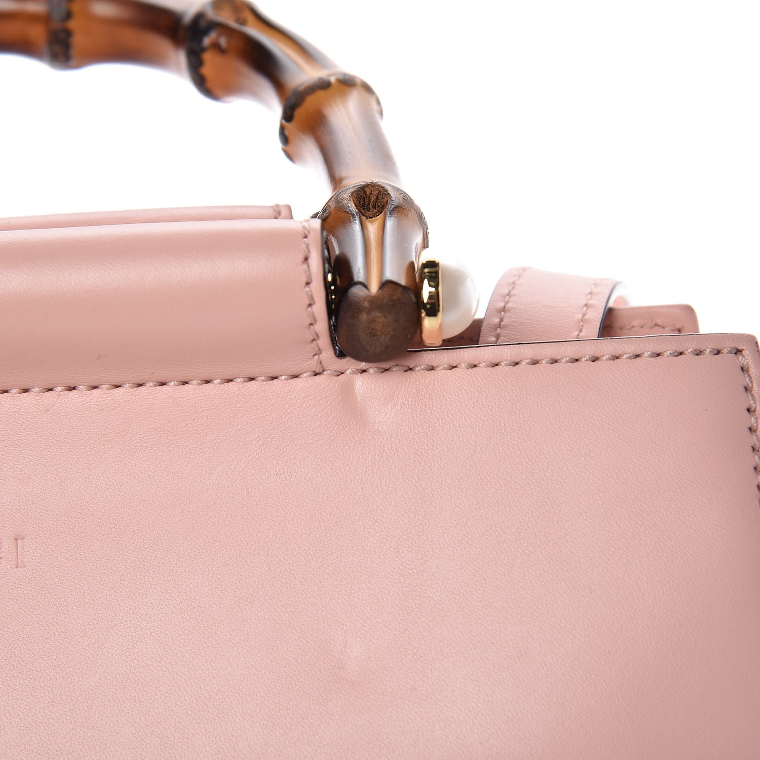 Gucci Nappa Bamboo Small Nymphaea Top Handle Bag Perfect Pink 12 of 19