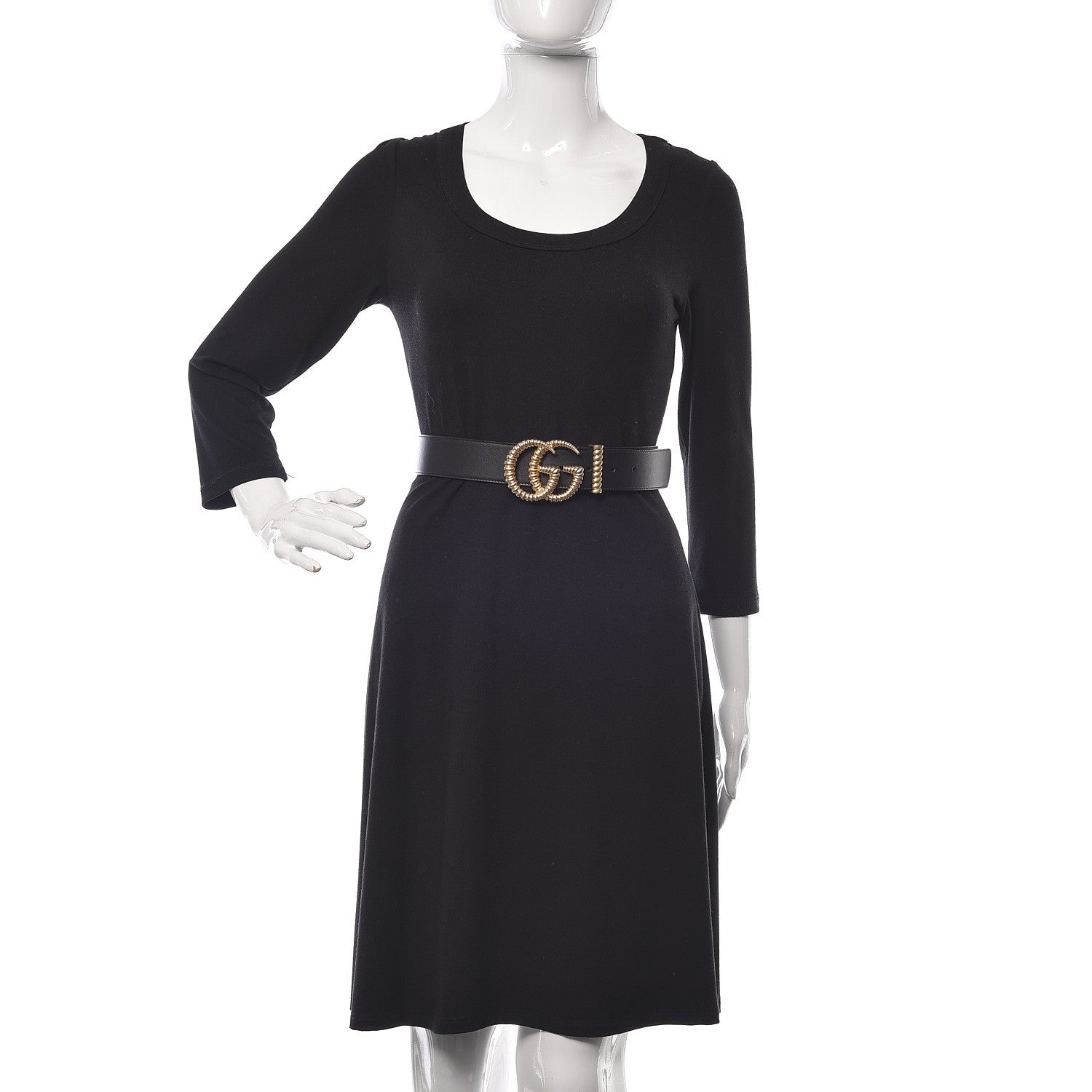 Gucci Moon Calfskin Torchon Double G 40mm Belt 85 34 Black 2 of 7