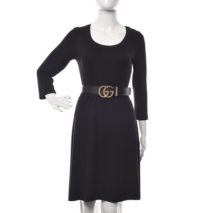 Gucci Moon Calfskin Torchon Double G 40mm Belt 85 34 Black 2 of 7