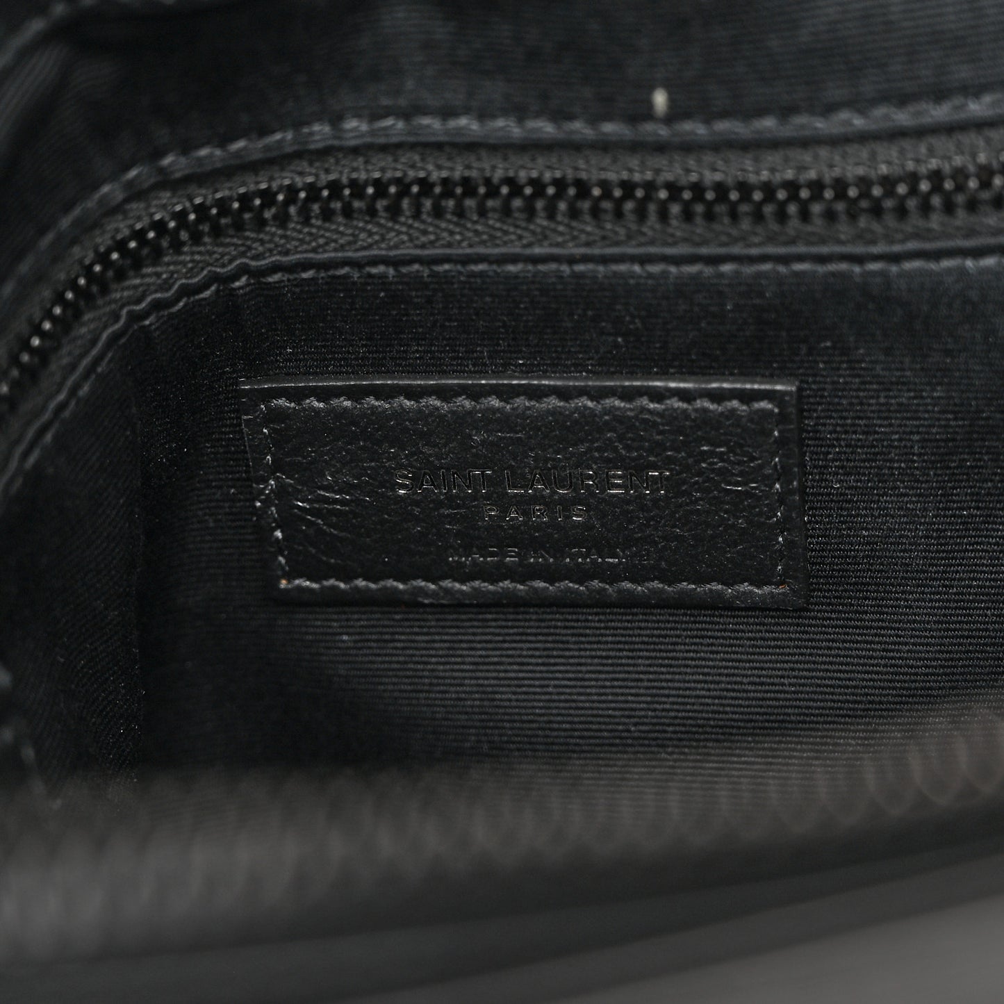 Calfskin Y Quilted Monogram Monochrome Medium Loulou Chain Satchel Black