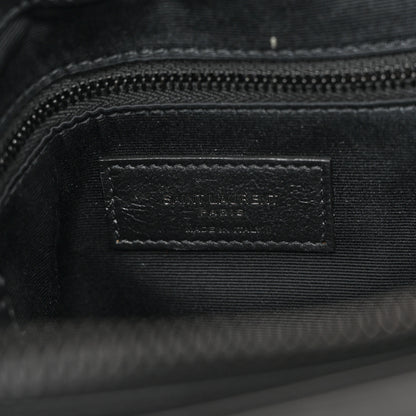 Saint Laurent Calfskin Y Quilted Monogram Monochrome Medium Loulou Chain Satchel Black 6 of 11