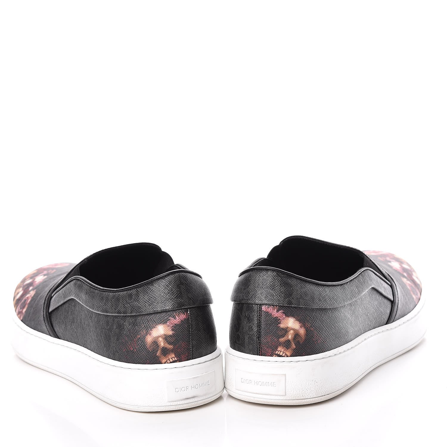 Christian Dior Homme Monogram Floral Skull Slip On Sneakers 45 5 of 18