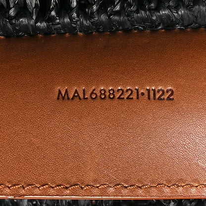 Saint Laurent Raffia Calfskin Medium Panier Tote Black 7 of 11